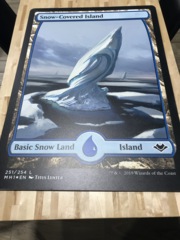Snow-Covered Island - Giant Magicfest Card