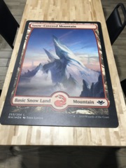 Snow-Covered Mountain - Giant Magicfest Card
