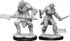 Dungeons & Dragons Nolzur`s Marvelous Unpainted Miniatures: W15 Bugbear Barbarian Male & Bugbear Rogue Female