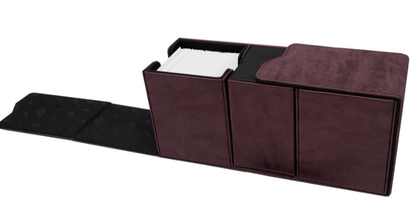 Alcove Vault Deck Box: Suede Collection - Ruby