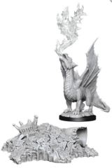 Dungeons & Dragons Nolzur`s Marvelous Unpainted Miniatures: W11 Gold Dragon Wyrmling & Small Treasure Pile