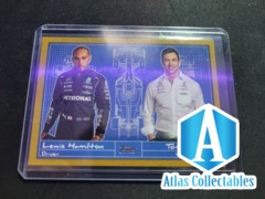 2021 Topps F1 Lewis Hamilton Toto Wolff /50 GOLD D-1