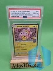 PSA 10 GEM MINT JAPANESE POKEMON 2018 Cherry Blossom Afro Pikachu 211/SM-P PROMO