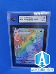 Charizard Vmax 74/73 Champions Path Rainbow Secret KSA 9.5 GRADED (like PSA)