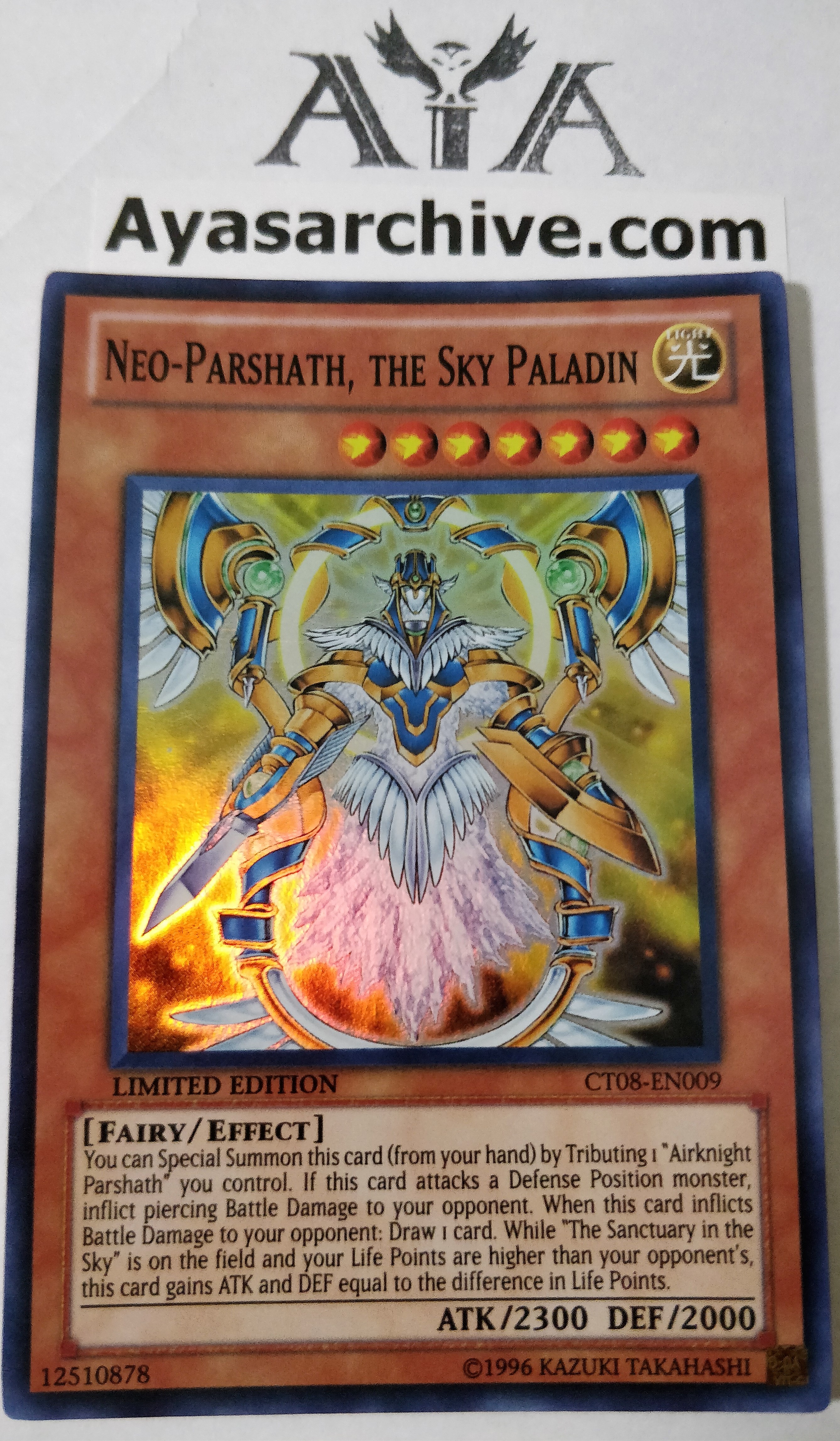 Neo-Parshath, the Sky Paladin - CT08-EN009 - Super Rare - Limited Edition