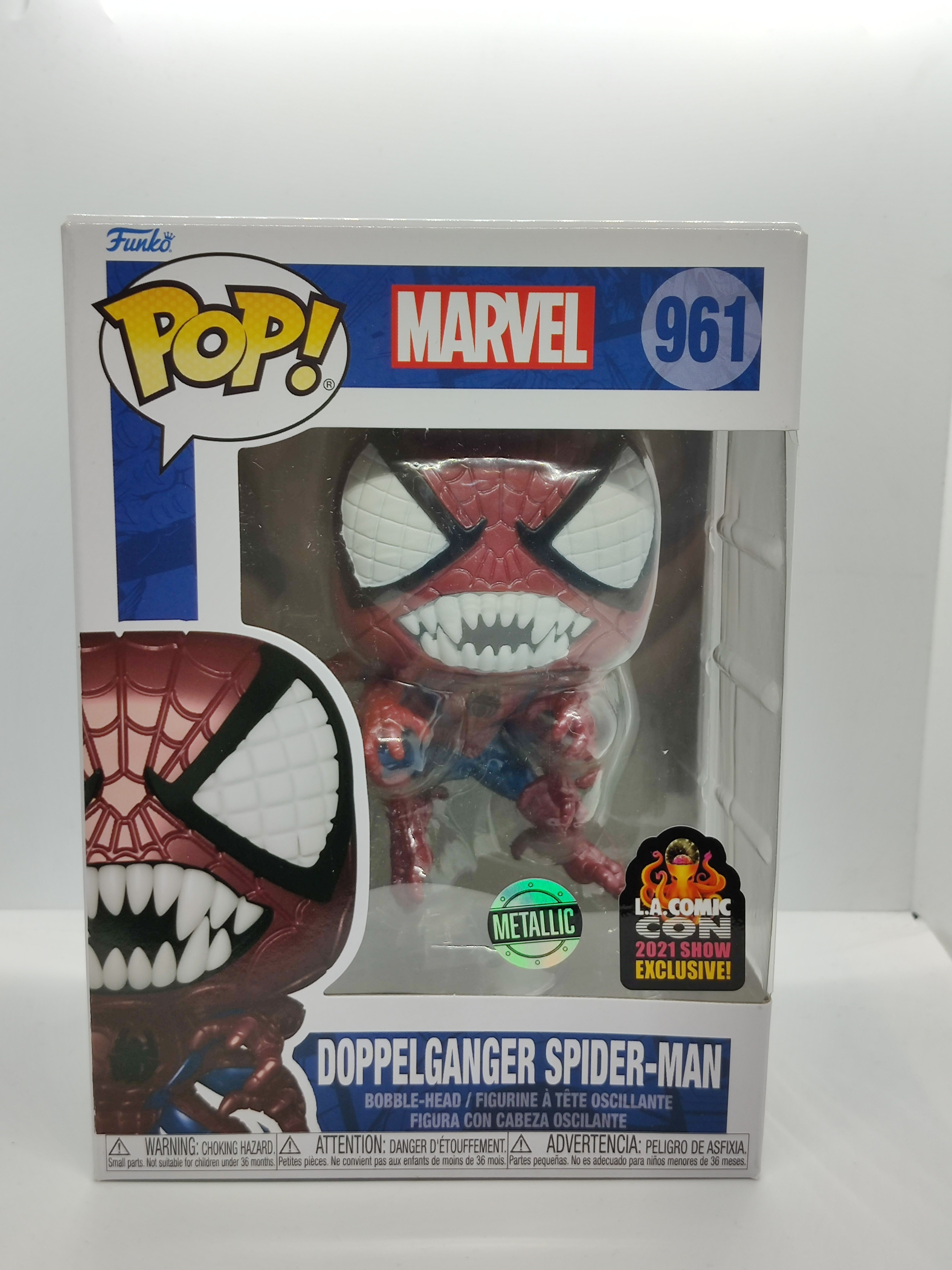 Funko Pop! Marvel - Doppelganger Spiderman #961 Metallic LACC 2021 Show Exclusive