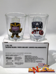 Funko Snowman Captain America & Holiday Sweater Thanos Shot Glass (2-Pack)