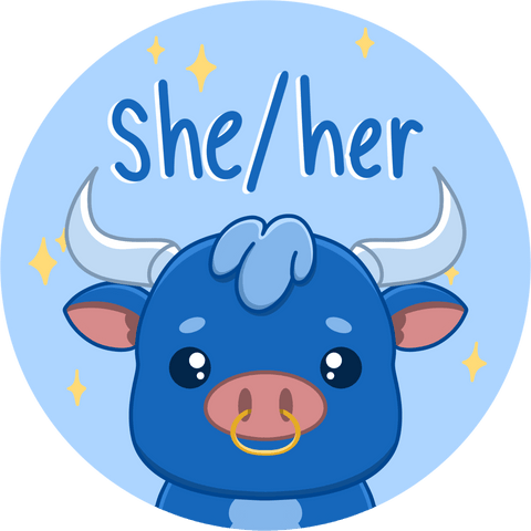 Blue Ox Games - Pronoun Button (She/Her)