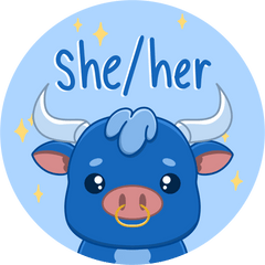 Blue Ox Games - Pronoun Button (She/Her)