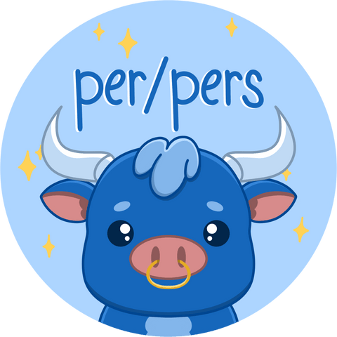 Blue Ox Games - Pronoun Button (Per/Pers)