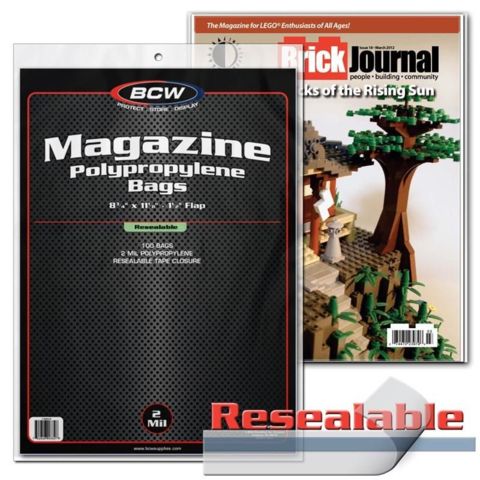 BCW - Magazine Polypropylene Bag (Resealable)