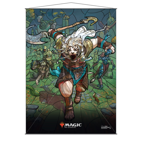 Ultra Pro - Stained Glass Planeswalkers Wall Scroll - Ajani (18175)