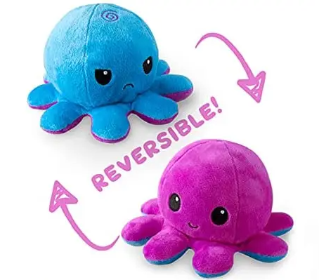 Reversible Octopus Plushie Soft Toys (Assorted Colors)