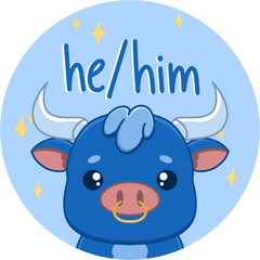 Blue Ox Games - Pronoun Button (He/Him)