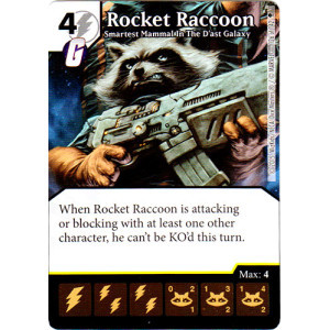 Rocket Raccoon - Smartest Mammal In The Dast Galaxy (Die & Card Combo)