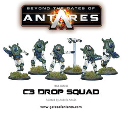 Beyond the Gates of Antares: Concord C3 Drop Squad miniatures warlord games