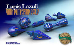 Dice: PRESALE PolyHero Wizard Set - Lapis Lazuli with Glittering Gold game salute