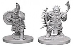 Pathfinder Deep Cuts Unpainted Miniatures: Dwarf Male Barbarian (pack of 2)