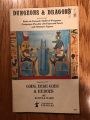D&D: Dungeons and Dragons Gods, Demi-Gods & Heroes supplement iv TSR