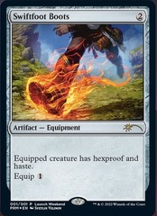 Swiftfoot Boots - Foil Launch Weekend promo Streets of New Capenna Commander
