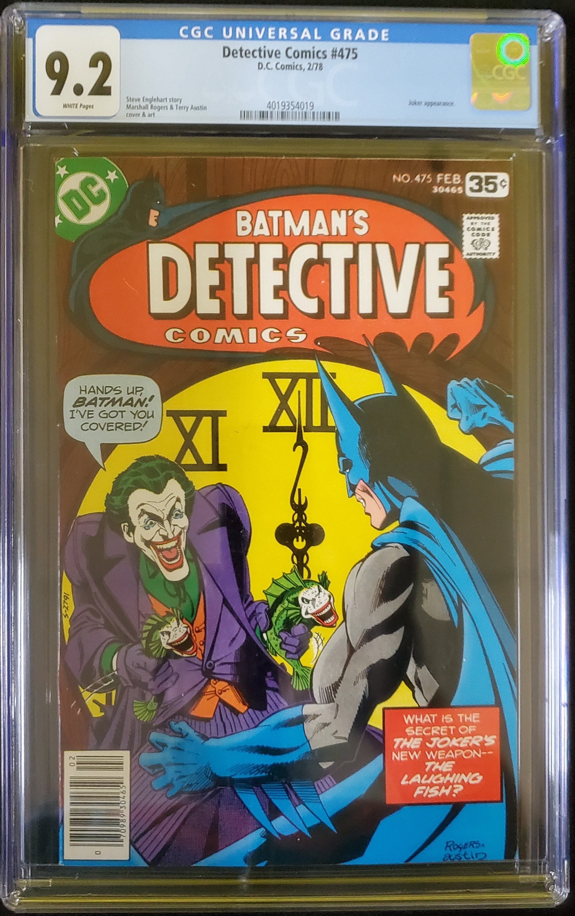 Detective Comics #475 1978 CGC Graded 9.2