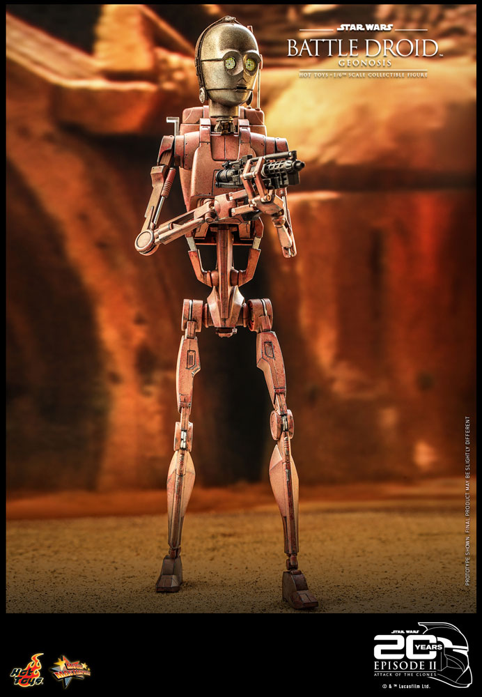 Battle Droid (Geonosis) Sixth Scale Figure by Hot Toys Movie Masterpiece Series - Star Wars Episode II: Attack of the Clones