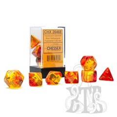 Chessex Translucent Gemini Red Yellow Gold 7 set