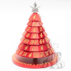 Aluminum Christmas Tree 7 Dice Set-Candy apple red