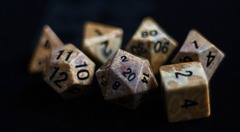 Coral Fossil: Full-Sized 16mm Polyhedral Dice Set