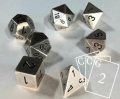 7-Die Solid Metal Silver Chessex