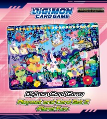 Digimon Playmat and Card Set 2 (PB-09 Floral Fun)