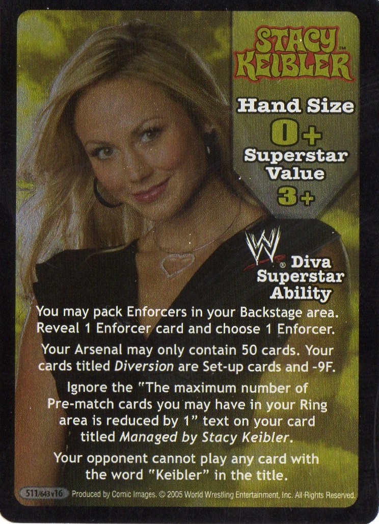 for Stacy Keibler Mint/NM WWE: Stacy Keibler Superstar Card Raw Deal Wre SS3 