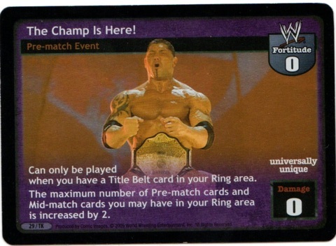 WWE WWF WCW The Champ Is Here Wrestling Enamel Pin Badge Free Postage UK 