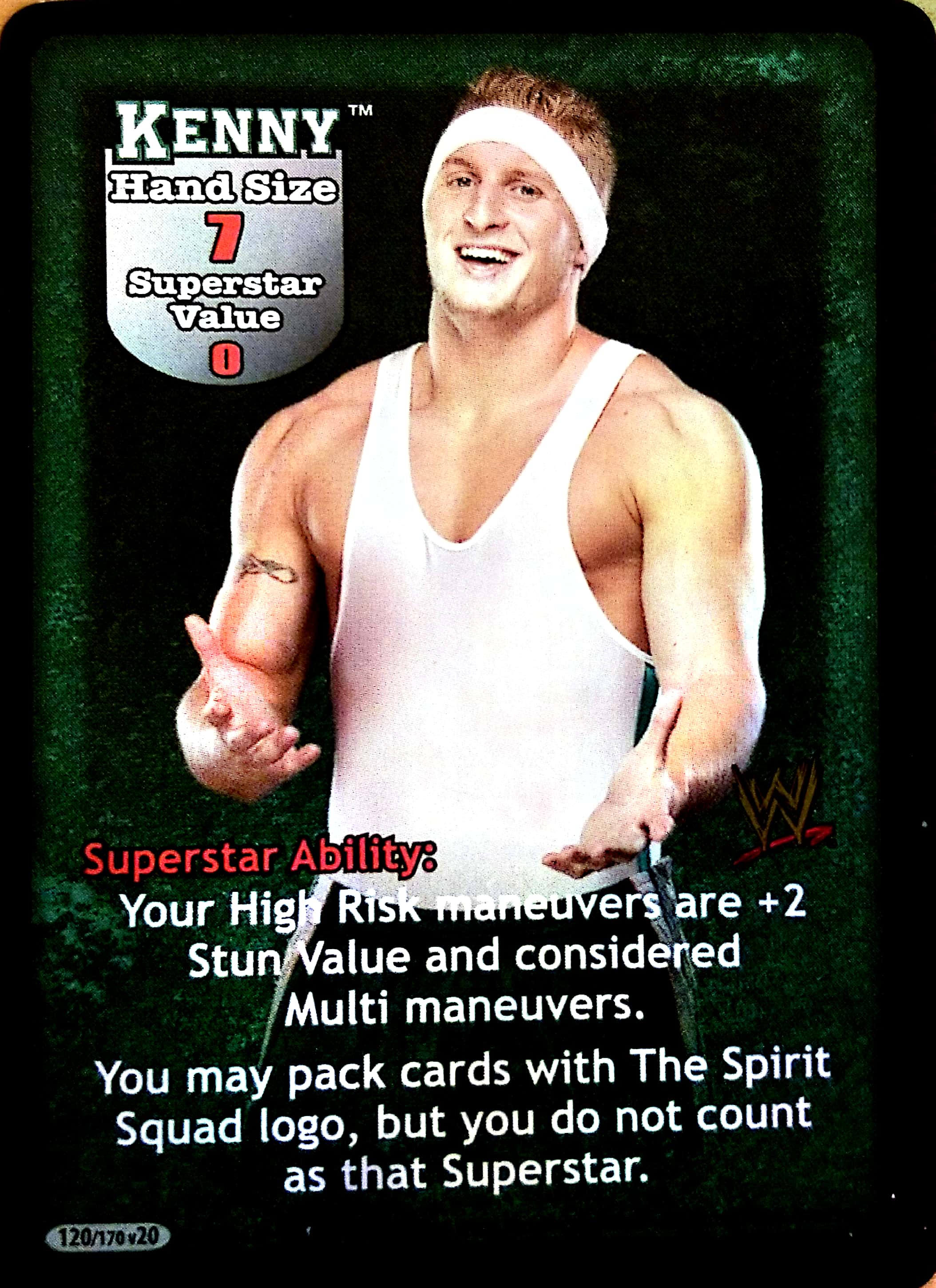 Played The Spirit Squad Superstar Card for Spirit Squad Raw Deal WWE: Mikey