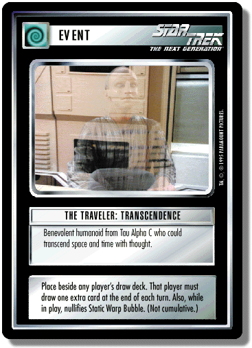 The Traveler Transendence Star Trek Ungraded 1E Premiere Limited BB STCCG De 