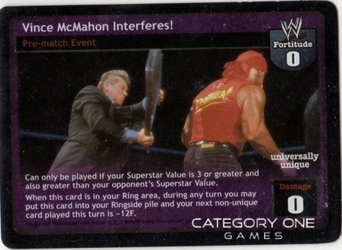 Survivor Series 3 FOIL Backed by Mr.McMahon Throwback - WWF/WWE Raw Deal CCG 