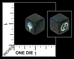 Planechase - Doctor Who Dice (Blue/Brown Glitter)