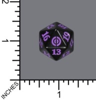 Spindown Dice (D-20) - Phyrexia: All Will Be One (Black w/purple)