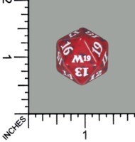 Spindown Dice (D-20) - Core Set 2019 (Red)