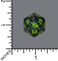 Spindown Dice (D-20) - March of the Machine (Black w/green)
