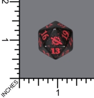 Spindown Dice (D-20) - March of the Machine (Black w/red)