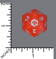 Randomized Non Spindown Dice (D-20) - Adv in the Forgotten Realms (JUMBO Red Pearl w/ Silver) Bundle Edition