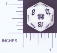 Spindown Dice (D-20) - 9th Edition (White)