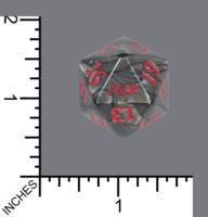 Spindown Dice (D-20) - Core Set 2020 (JUMBO Silver w/Red)