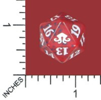 Spindown Dice (D-20) - Eldritch Moon (Red)