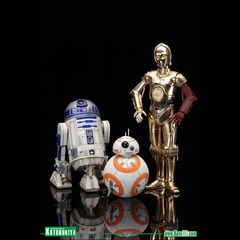 STAR WARS - 3 DROID PACK R2-D2, C-3PO & BB-8 - KOTOBUKIYA ARTFX+ STATUE