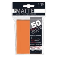 Ultra Pro Standard Size PRO-MATTE Sleeves - Orange - 50ct