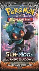 Pokemon Sun & Moon SM3 Burning Shadows Booster Pack -- Marshadow Pack Art