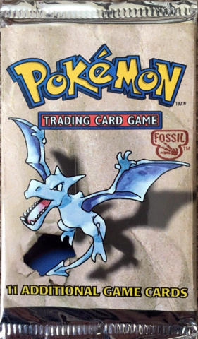 Pokemon 11 Card Factory Sealed Fossil Set Booster Pack Aerodactyl