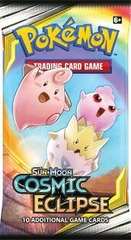 Pokemon Sun & Moon SM12 Cosmic Eclipse Booster Pack -- Cleffa, Igglybuff, & Togepi Pack Art